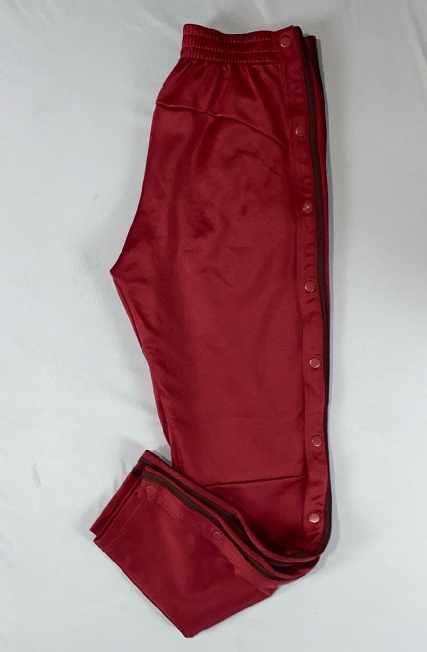 Adidas Badge of Sport Tear Away Pull On Athletic Track Pants. Maroon, Men's S.